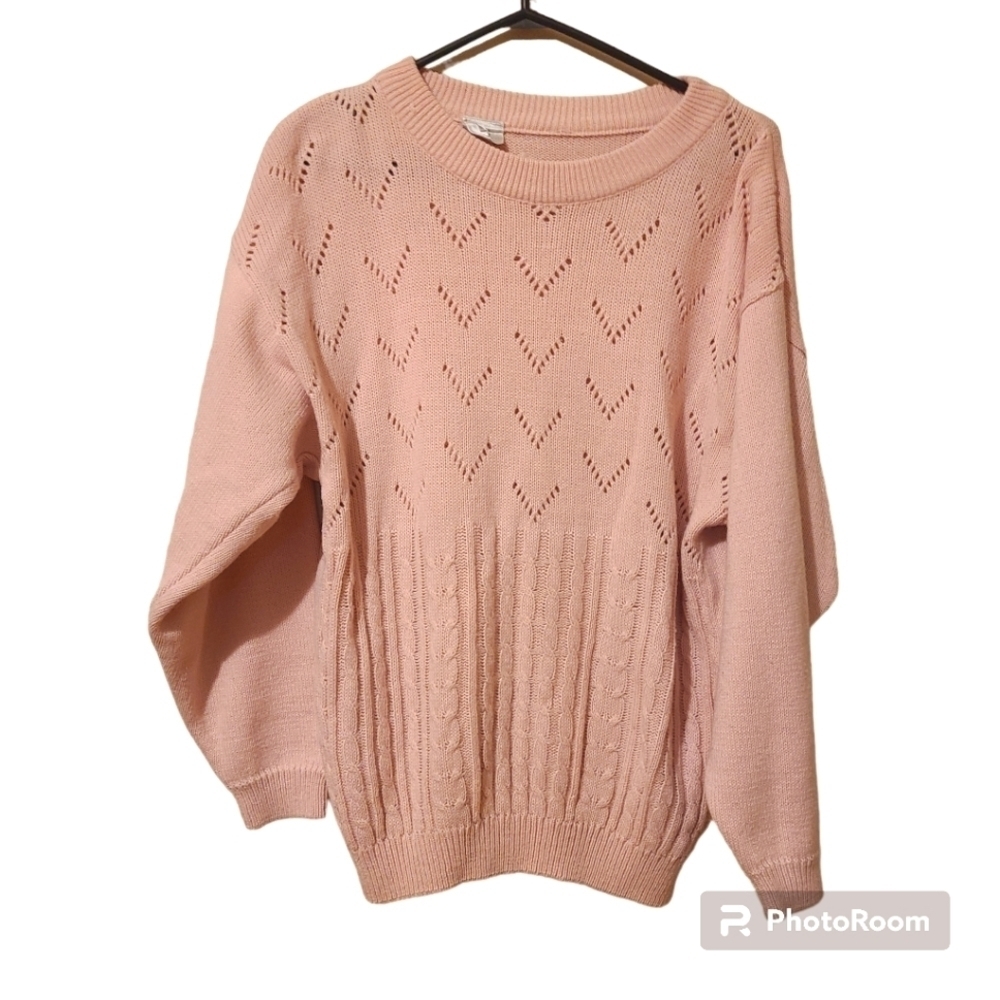 *3 for $30* Vintage Blush Pink Oversized Sweater - Fall Winter